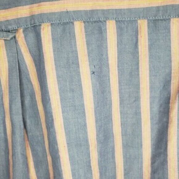 Boston Traders Mens Size M Blue Solid Long Sleeve Button Down Dress Shirt - Picture 7 of 8